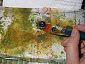 Carta riso decoupage su borsa