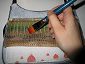 Stendere carta decoupage su borsa