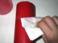 Candela natalizia con decoupage