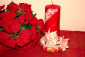 Candela natalizia con decoupage