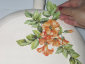 Incollaggio immagini da decoupage su padella