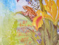 Particolari del piatto iris paper sculpture