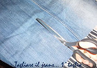 Ritaglio jeans per porta tabacchi