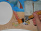 Portafoto estivo con decoupage spiaggia