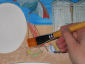 Portafoto estivo con decoupage spiaggia