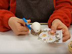 Carta riso ritagliata per uova Pasqua
