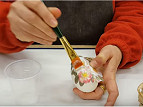 Carta riso pennellate colla decoupage